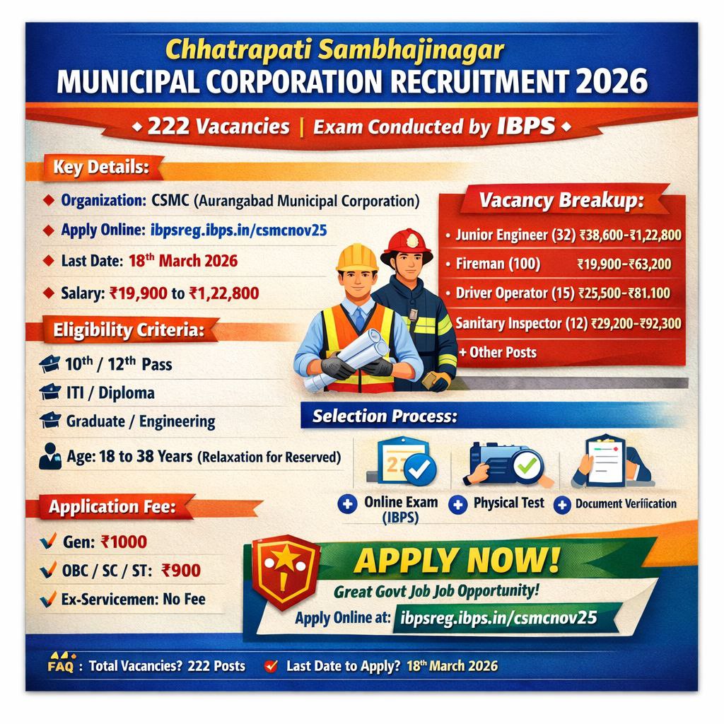 CSMC Recruitment 2026 Notification PDF Apply Online