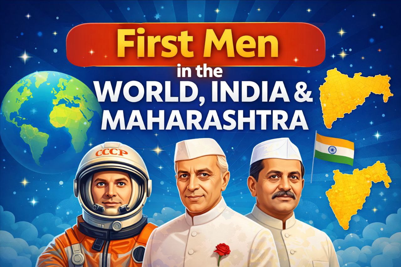 जगात प्रथम भारतात प्रथम महाराष्ट्रात प्रथम महत्वाचे व्यक्ती