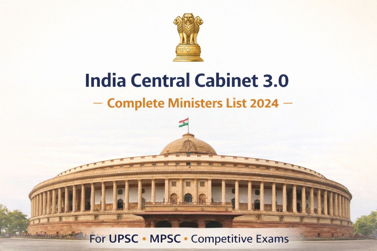 India Central Cabinet 3.0 Complete Ministers List 2024 with Indian Parliament Building