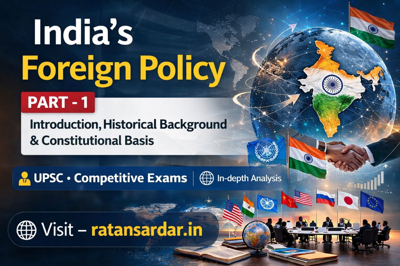 India foreign policy part 1 introduction historical background constitutional basis UPSC competitive exams guide