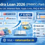 Mudra Loan 2026 PMMY Part 2 banks list interest rate apply links FAQ MCQ guide visit ratansardar.in