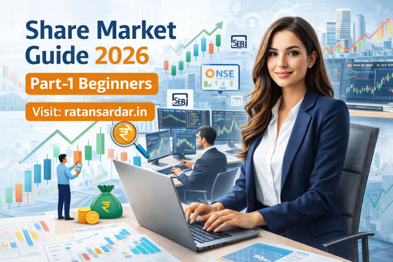 Share Market Guide 2026 Part 1 Beginners – Stock Market Basics India | Visit ratansardar.in